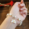 Japanese natural water, crystal, zodiac signs, one bead bracelet for beloved