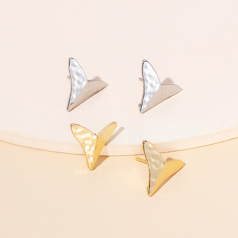 3g Weight Earrings Classification Wedding, Travel, Birthday, Festival Occasion Women'S Gender Gold, Silver Color Fashion Retro Triangle Arrow Earrings 5