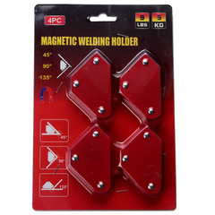 Mini 4-Piece Triangular Welding Positioning Clamps, Non-Switch Magnetic Fixed Angle Tools, Electric Welding Accessories 9Lb