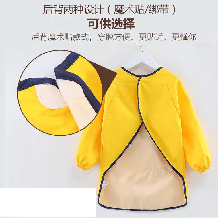Baby coveralls for eating, waterproof, reversible, painting bibs, children's aprons, painting clothes, boys' long-sleeved children's protective clothing