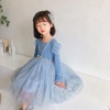 girl Aisha Princess Dress Autumn 2020 new pattern children Western style Dress Little Girl David Dress skirt