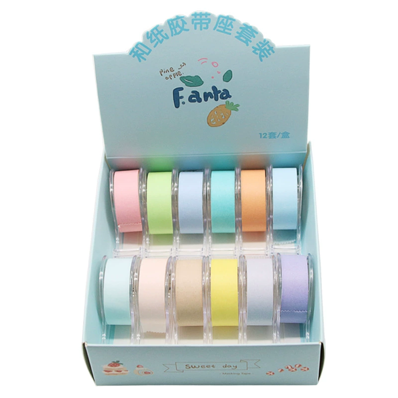 胶 纸 纸 讫 讫 讫 讫 set handbook decorative sticker cutter DIY macaron color gift sticker