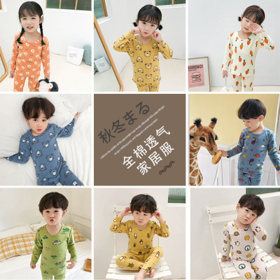 2020 new pattern children Long johns children Underwear set Thermal Underwear Brushed On behalf of wholesale