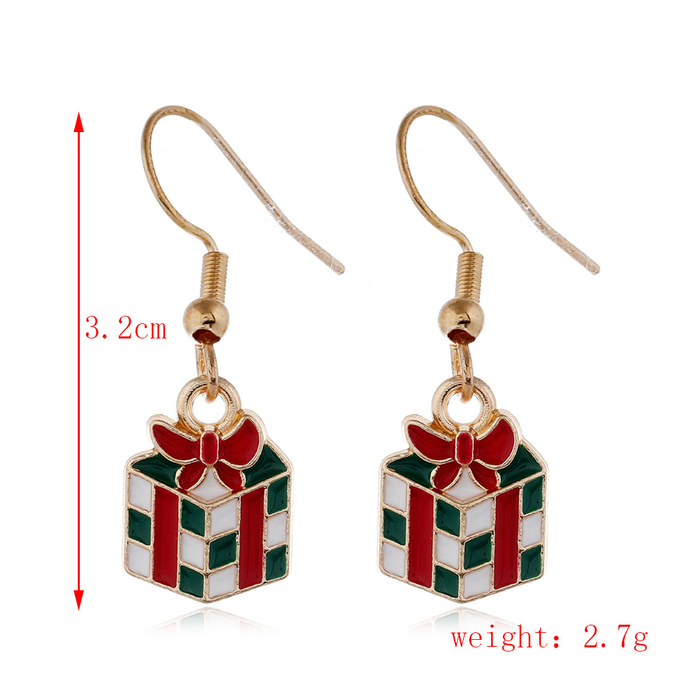 Cartoon Christmas Tree Santa Claus Seris Earrings Wholesale Nihaojewelry display picture 11