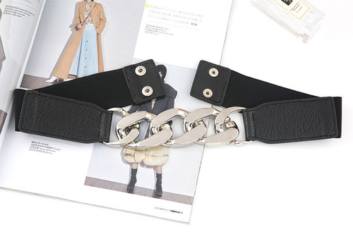Elastic waistband, elastic waistband, fashion trendy dress, narrow belt, women's jacket and coat