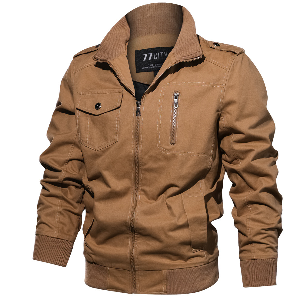 Men's casual military multi pocket jacket, oversized jacket_voghion.com