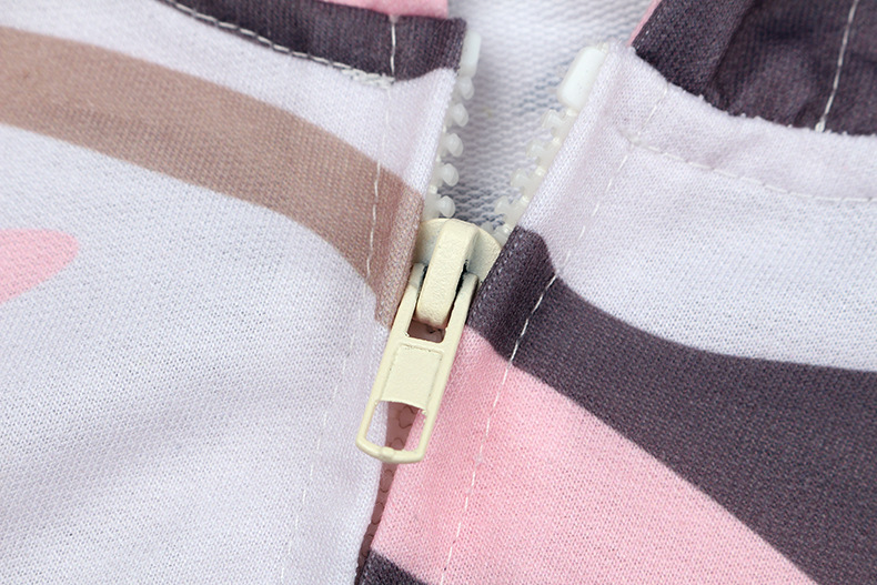 chaqueta de manga larga con estampado de camuflaje y cremallera para mujer NSKX5946