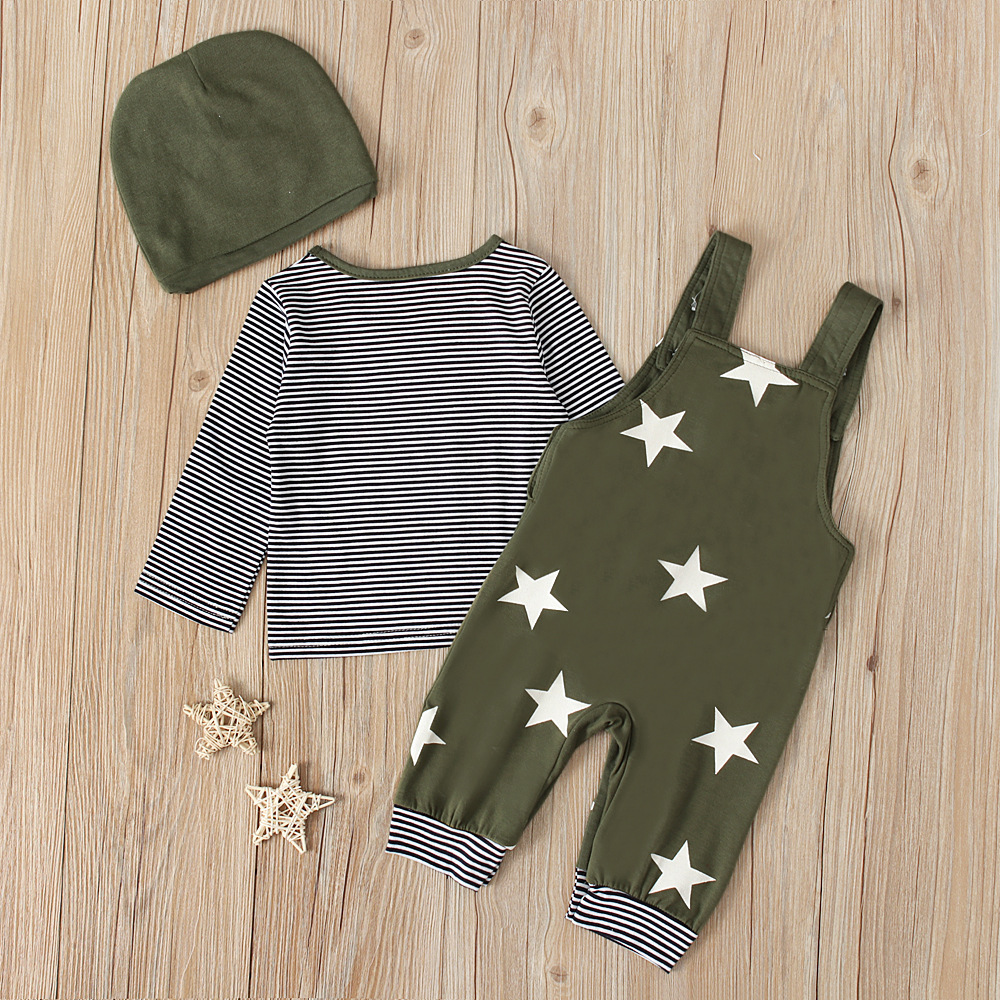 Boy Baby Fashion Two-piece Baby Star Print Casual Long Sleeve Suit display picture 3