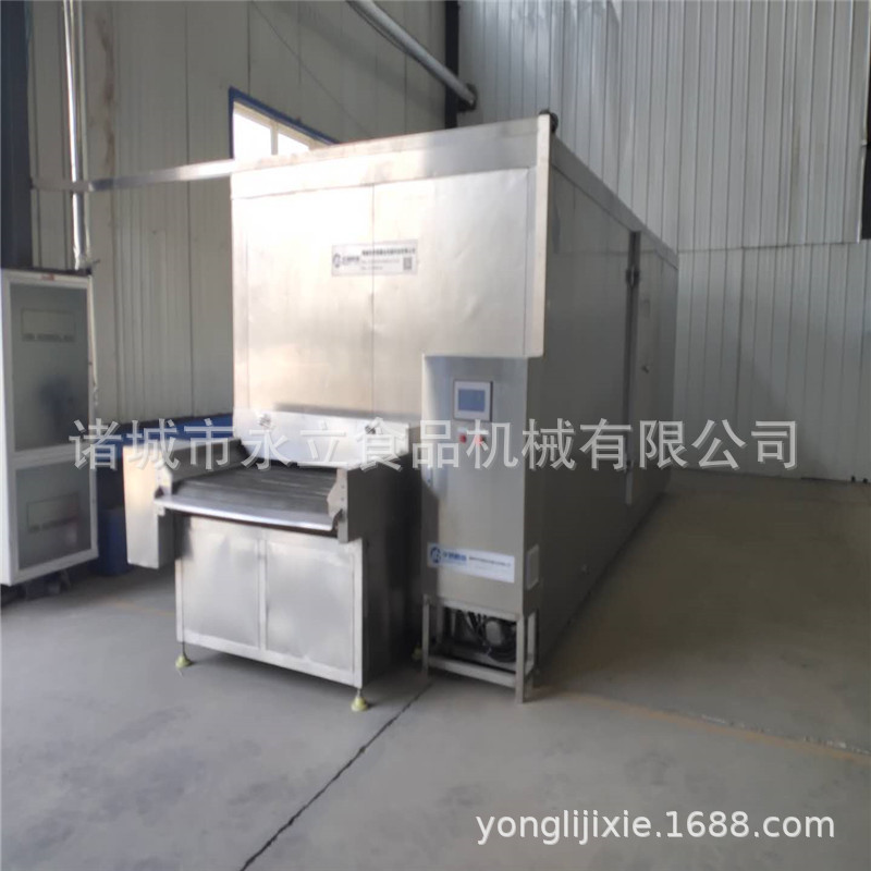 全自动青刀豆隧道式速冻机 西蓝花毛豆冷冻设备 不锈钢单冻流水线