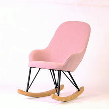 现代北欧家用网红儿童椅布艺铁艺舒适小孩躺椅休闲可爱懒人沙发椅
