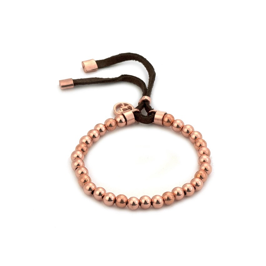 Hot Selling New Pure Copper Beads Diamond Letter Bracelet display picture 9