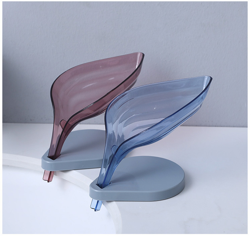 Creative Leaf Soap Dish No Punching Suction Cup Soap Dish Holder Bathroom Drain Laundry Soap Dish