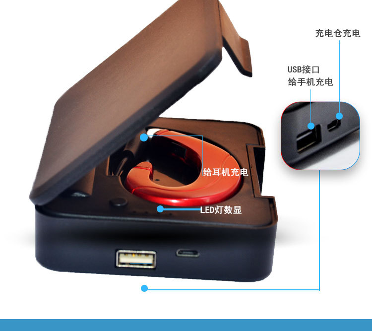 挂耳式多功能 充电仓