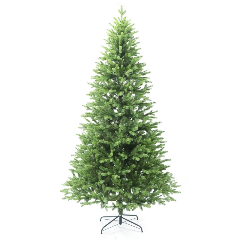 源头工厂新款加密PE混合圣诞树圣诞节装饰用品酒店橱窗场景摆件