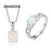 Jewelry Set Europe and America Foreign trade Cross border Sterling Silver Necklace Ring combination s925 Sterling Silver wedding Banquet Accessories