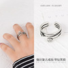 Tide, retro one size small design adjustable ring for beloved, does not fade
