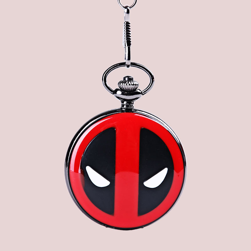 2015 Black Large Thick Chain Classical Masquerade Superman Pocket Watch Wholesale Black Vintage Pocket Watch