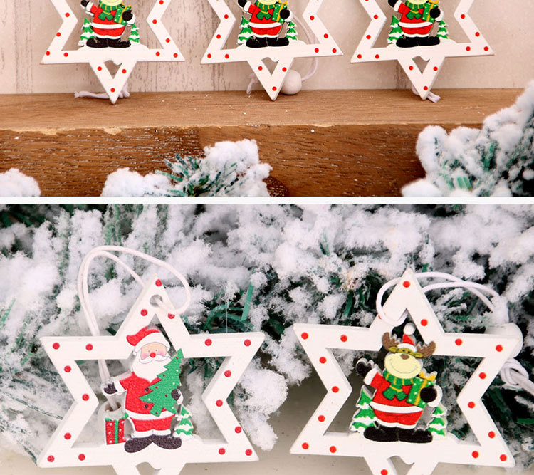 130g Weight Christmas Festival Multicolor Color Creative Mini Diy Christmas Pendant Christmas Tree Laser Hollow Small Pendant 7