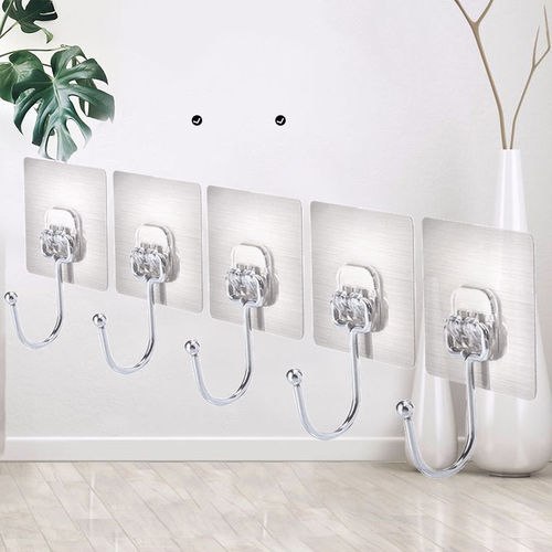 Extra large hook strong hook adhesive nail-free door back clothes hook bathroom kitchen toilet wall wall adhesive hook