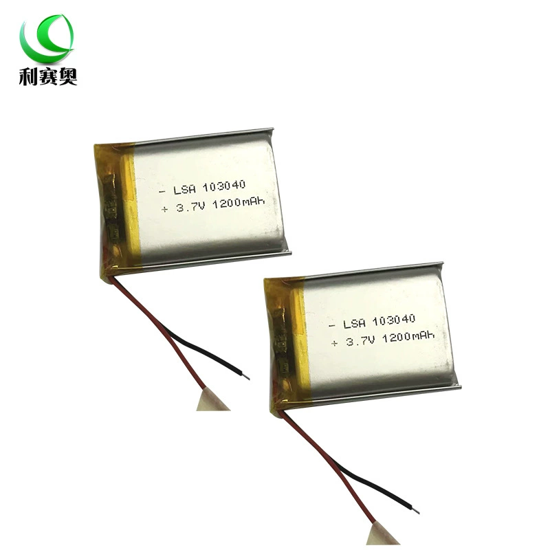 工厂供应103040聚合物锂电池1200MAH 3.7V 发热手套LED灯具美容仪