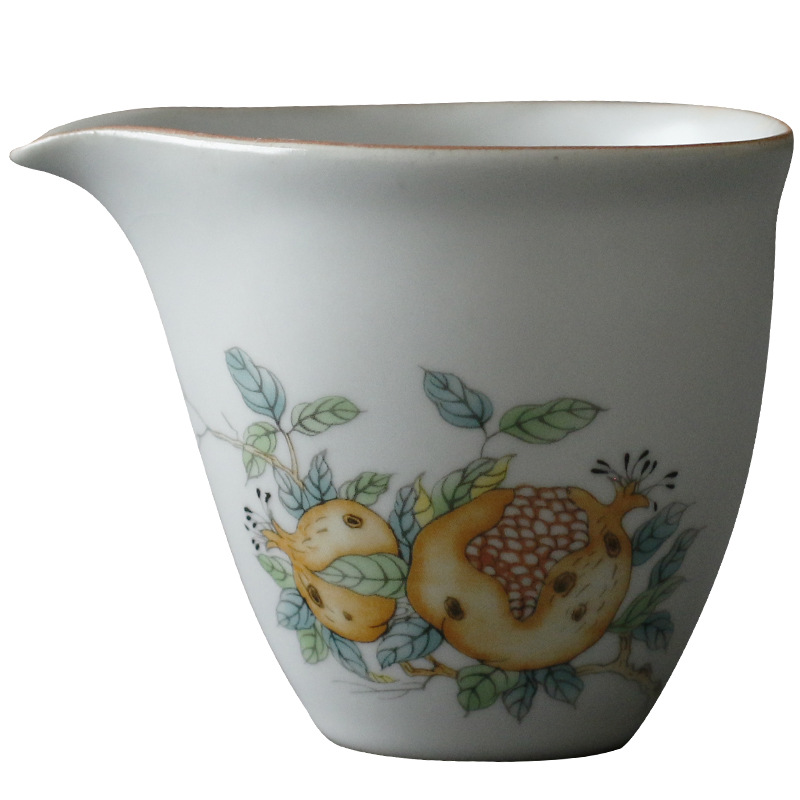 Fengqiyue Blanco horno Ru pieza abierta Taza Feria de cerámica vintage té mariscos juego de té Kung Fu juego de té ceremonia del té accesorios taza uniforme