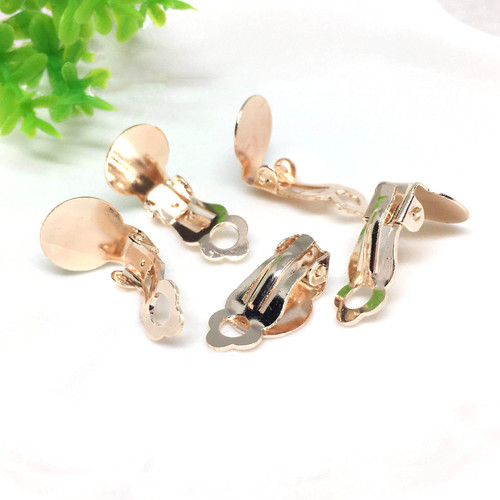 No piercing ear clip accessories diy earrings handmade frog ear clip 10mm flat support sticky jewelry material earring conversion