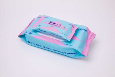 康威达物体表面湿巾纸 含醇型便捷式居家办公清洁消毒50抽|ms