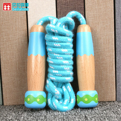 Children's wooden jump rope sports specialized kindergarten primary school junior high school fitness category toys direct factory supply wholesale