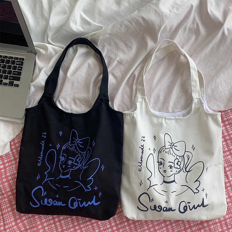 Nueva bolsa de lona de las mujeres bolso del chaleco del hombro de gran capacidad japonesa Harajuku ulzzang estudiante universitario bolsa ins