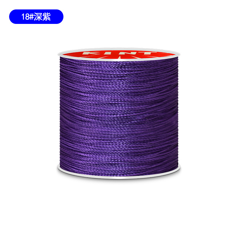 Cuerda de algodón KNT cuerda de poliéster cuerda trenzada de color hilo de cera de cuero DIY cuero hecho a mano redondo hilo de cera pulsera cuerda de cabeza