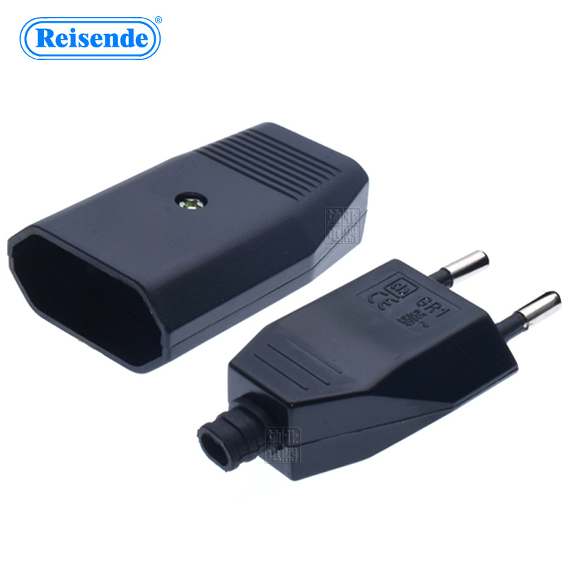 装配式欧标插头 欧式电源插头 欧规插头接线插头免焊接组装F-29