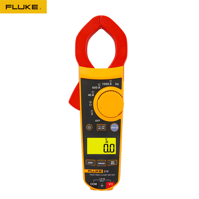 福禄克FLUKE317钳型表F319真有效值交直流数字钳形表电流表万用表