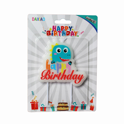 Copyright New Forest Dinosaur Candle Baked Cake Cartoon Tyrannosaurus Rex Brachiosaurus Paraffin Birthday Letter Candle