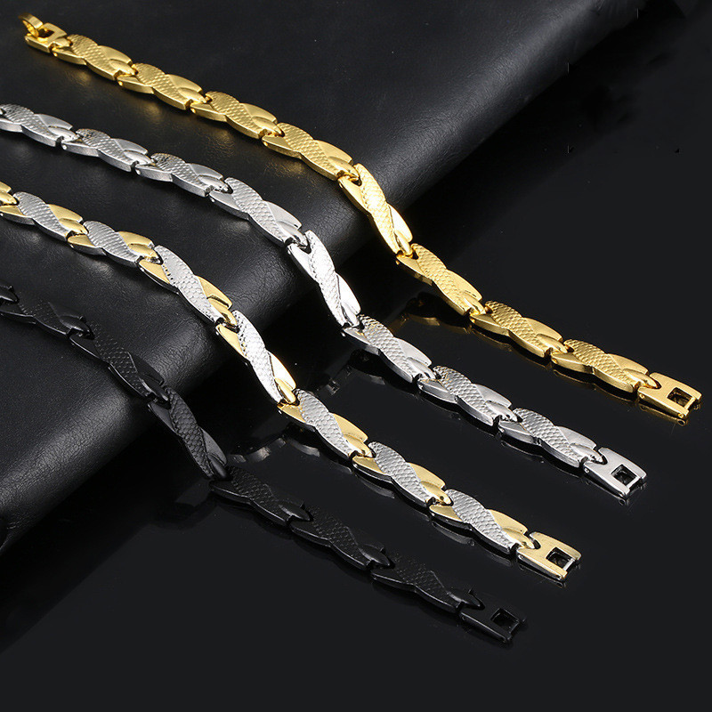 Fashion Round Metal Men's Bracelets 1 Piece display picture 1