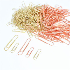 Manufacturer exports gold paper clip 28mm rose gold 50mm metal paper clip color office stationery bill holder