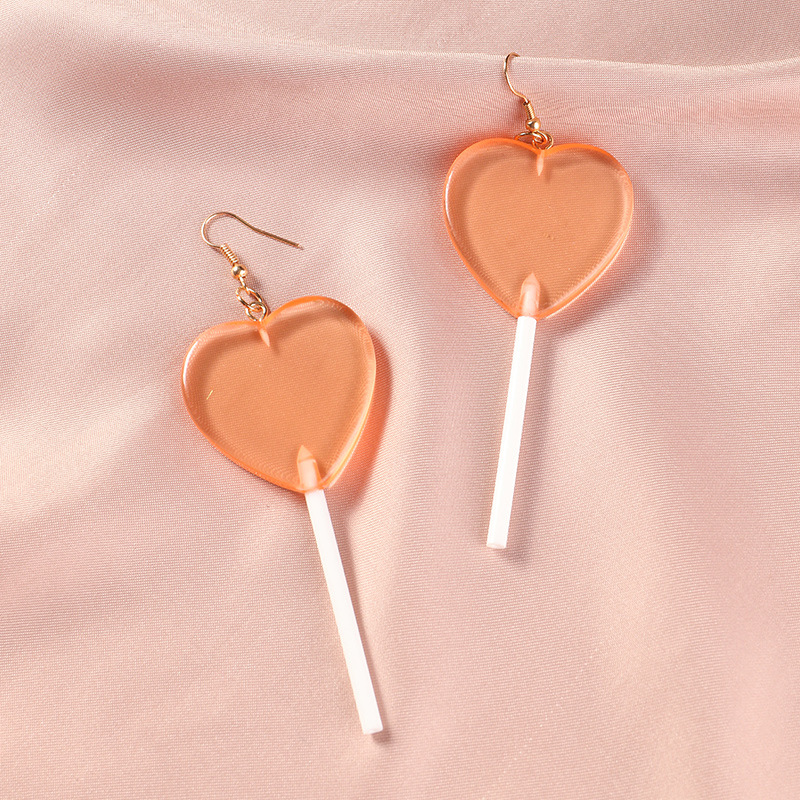 Sweet Candy Color Heart Lollipop Earrings display picture 10