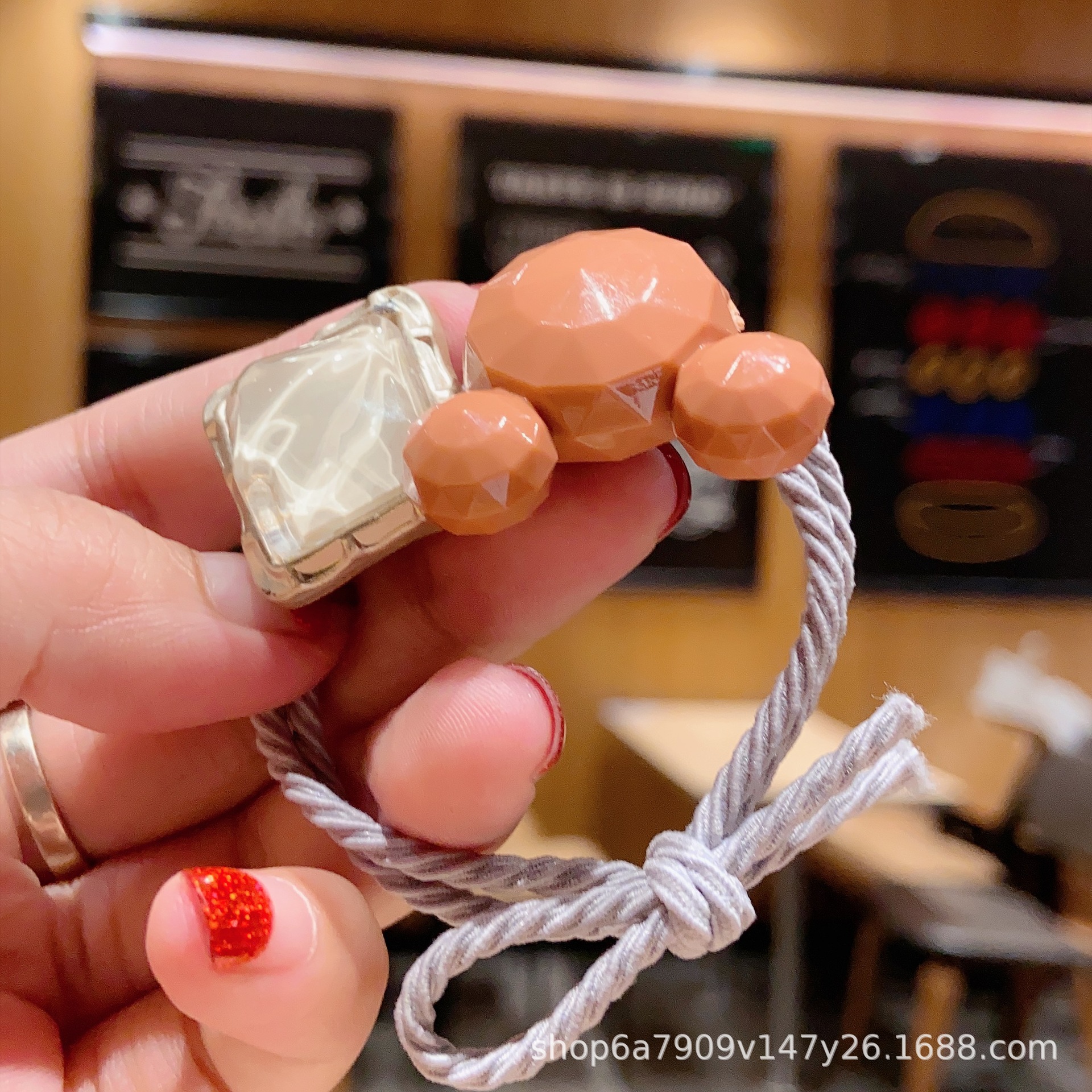 Estilo coreano ~ cuerda de pelo de los niños diosa lazo del pelo banda de goma internet celebridad ins mickey chica cola de caballo tocado flor banda de pelo cuerda de pelo