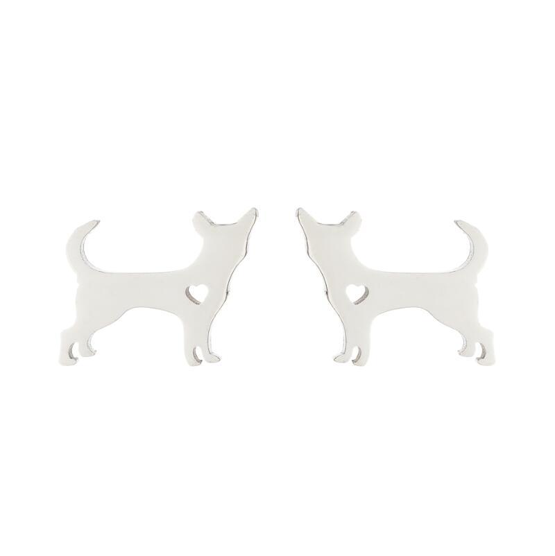 1 Pair Cute Animal Titanium Steel Plating Ear Studs display picture 2