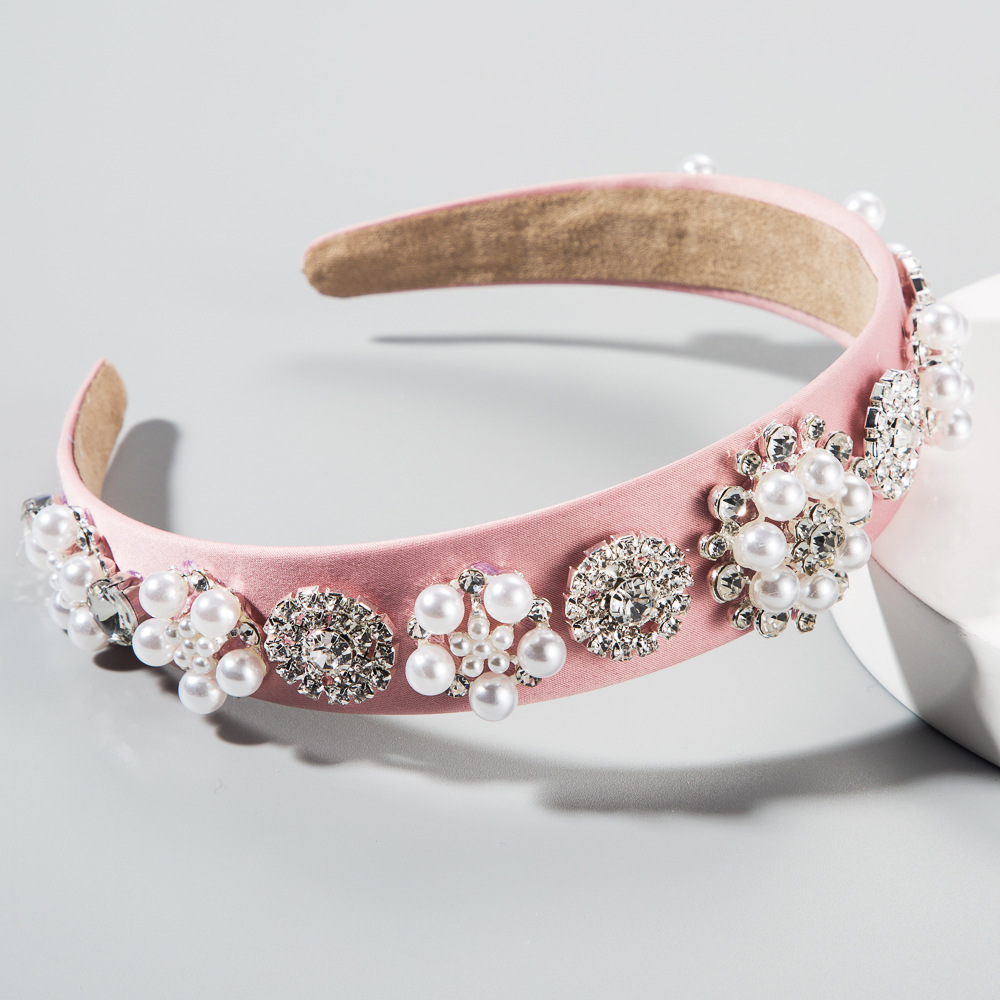 Hair Accessories Baroque Noble Glass Diamond Cloth Spring And Summer Headband Ultra Flash Headband display picture 3