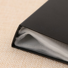 Black simple information book A4 insert folder with transparent inner pages plastic pp test paper music score folder 20 pages 40 pages