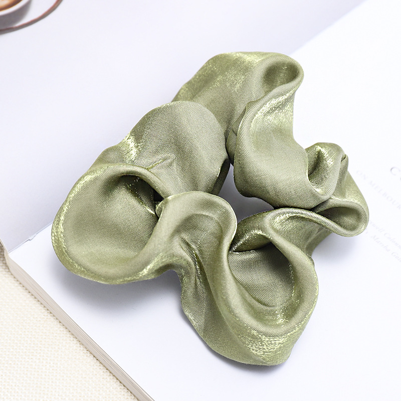 Fashion And Colorful Bright Silk Art Large Intestine Ring Bundle Hair Scrunchies Wholesale Nihaojewelry display picture 4