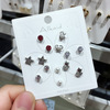 Accessory, silver needle, fashionable earrings, universal set, suitable for import, silver 925 sample