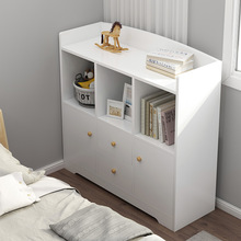 北欧书架置物架简约现代书柜带门简易书架落地卧室创意组合小书柜