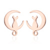 Cute fashionable small earrings stainless steel, Korean style