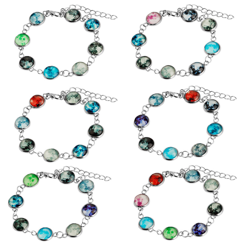 Luminous Starry Sky Luminous Gem Pendant Bracelet display picture 8