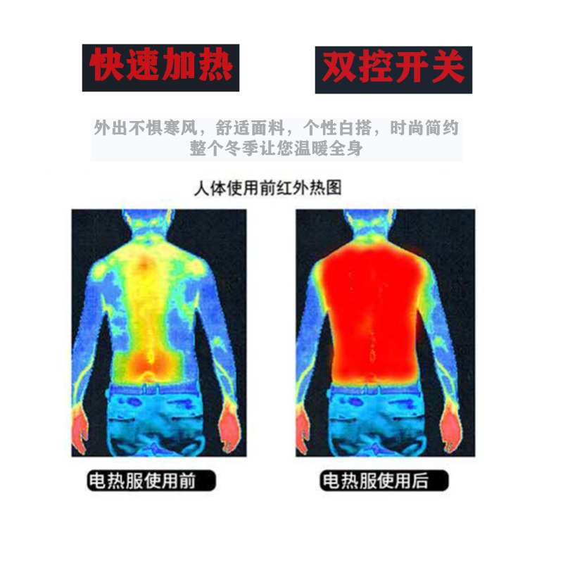 Chaleco eléctrico inteligente transfronterizo de temperatura constante para hombres y mujeres de doble control de calefacción chaleco collar de pie de moda abrigo de algodón acolchado al por mayor