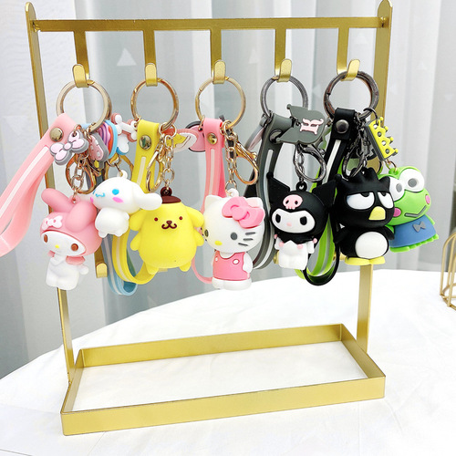 Cartoon Frog Sanrio Keychain Kurome Cute Couple Bag Pendant Creative Gift Manufacturer Wholesale