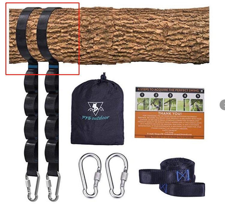 亚马逊升级款 秋千吊绳 菊绳款吊带 配件升级秋千吊床吊带