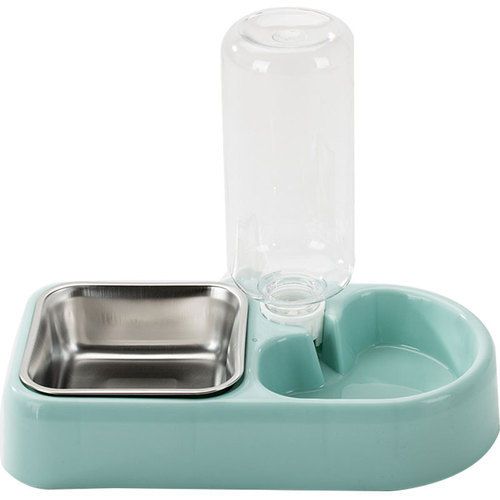 Pet automatic water dispenser hanging cage double bowl dog stainless steel hanging cage food bowl cat water bowl drinker dual-use bowl