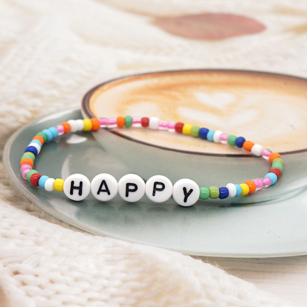 Casual Letra Resina Soga Con Cuentas Pulsera display picture 2